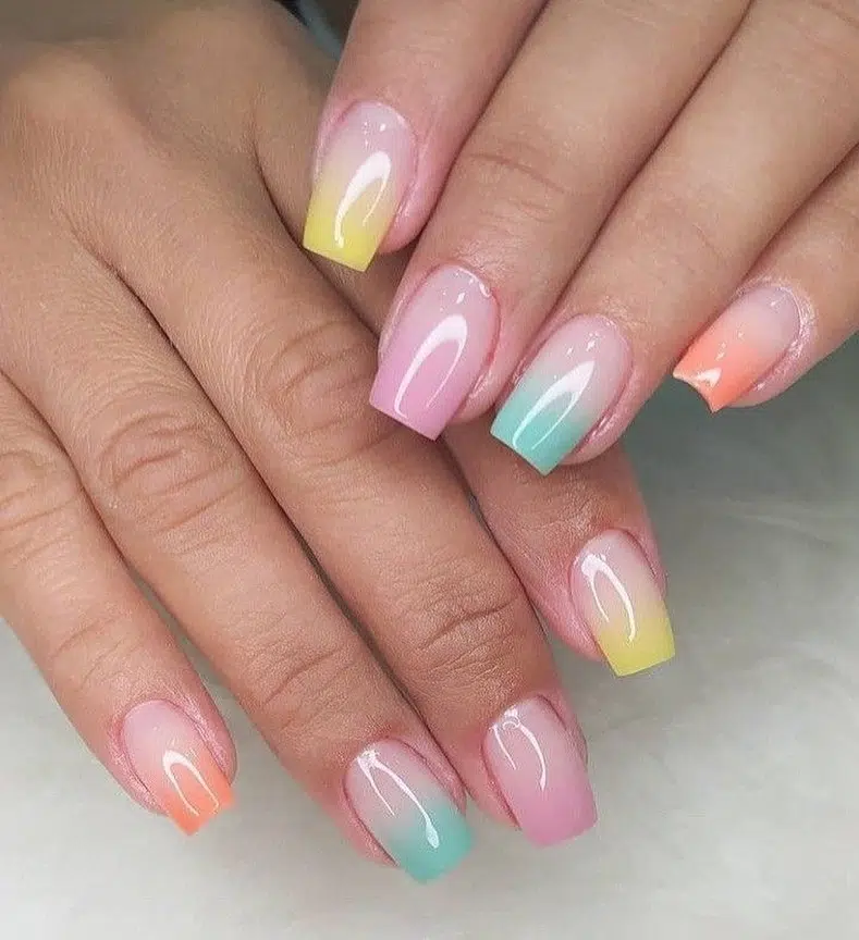 spring ombre nails