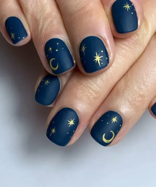 moon and star nails